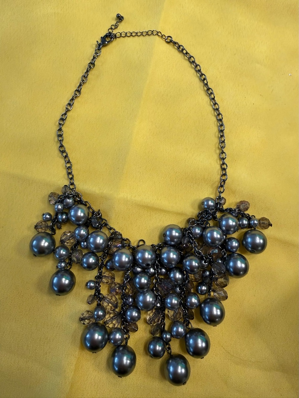 Park Lane Smoky Gray Pearl Statement Necklace